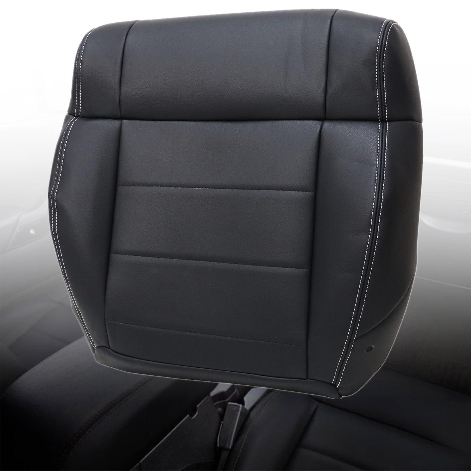 NLQR Driver Side Bottom Replacement Seat Cover ALX9 Black Microfiber Leather Compatible with Jeep Wrangler Unlimited Sahara, Rubicon, Altitude, Sport, X-Sport, X-S, Islander, Mountain 2008-2012