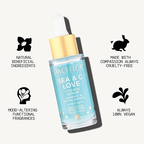 Vista 131 de Pacifica Suero facial complejo de colágeno vegano, suero hidratante antienvejecimiento con ácido hialurónico para rellenar y reafirmar el colágeno