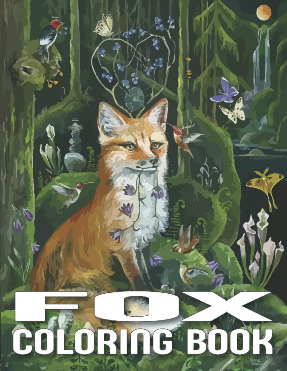 Fox Coloring Book: An Adult Fox Coloring Book with 29 unique Stress relieving fox designs for wild animals lovers (fox coloring book)