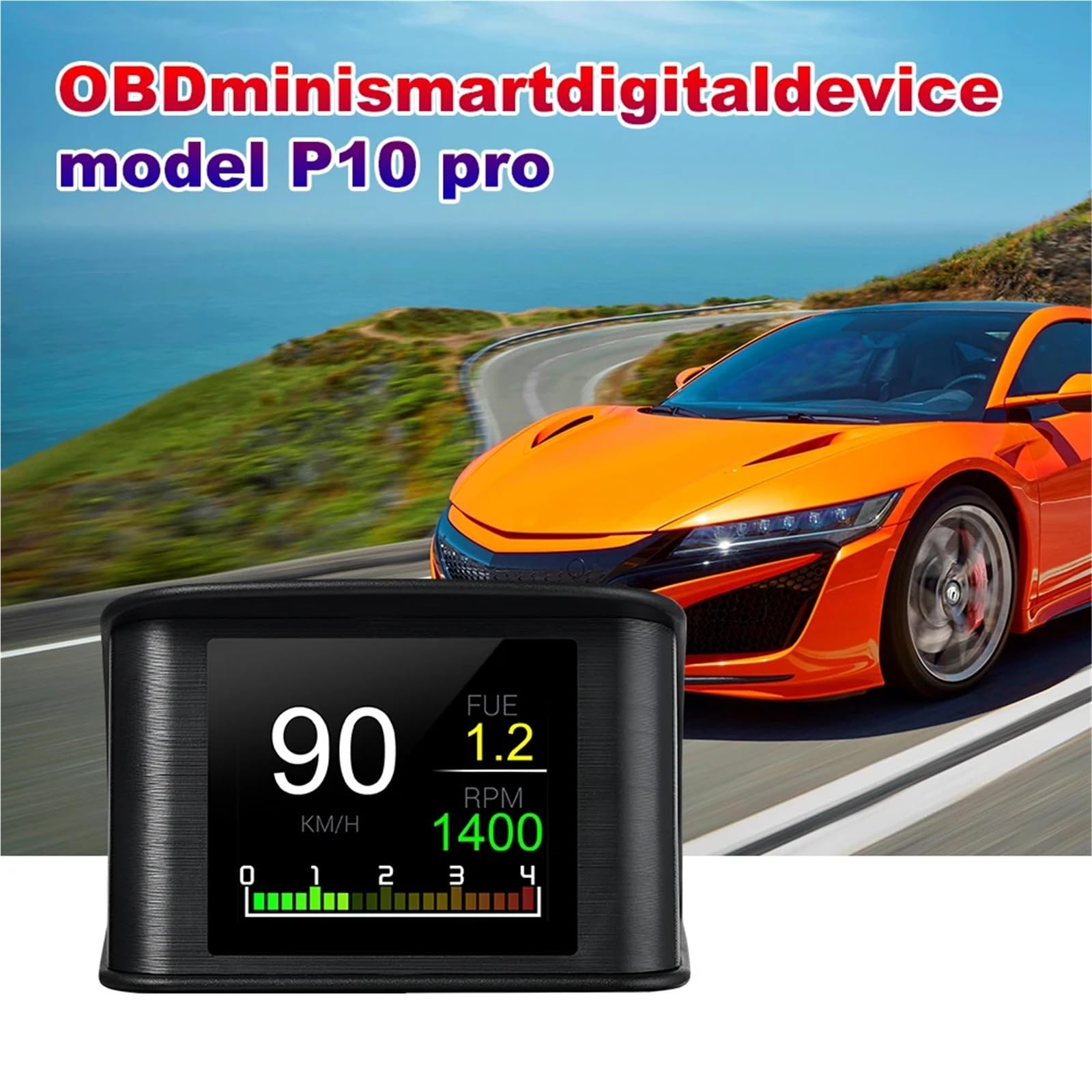 P10 Pro for HUD OBD2 Head Up Display Computadora de a Bordo Velocímetro Digital con Idioma Ruso Accesorios electrónicos for automóviles