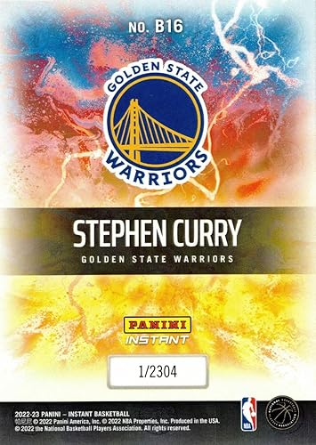 Miniatura 2 de 2022-23 Panini Instant Breakaway #B16 Stephen (Steph) Curry Basketball Card Warriors