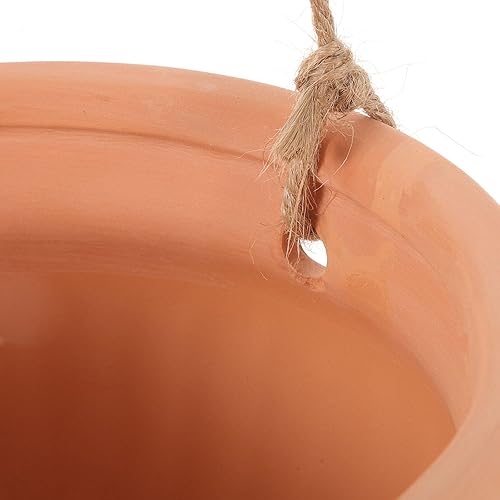 Miniatura 9 de Yardwe 1 juego de maceta colgante de cerámica para suculentas, maceta colgante para guardería, maceta de orquídeas, soporte para plantas de aire