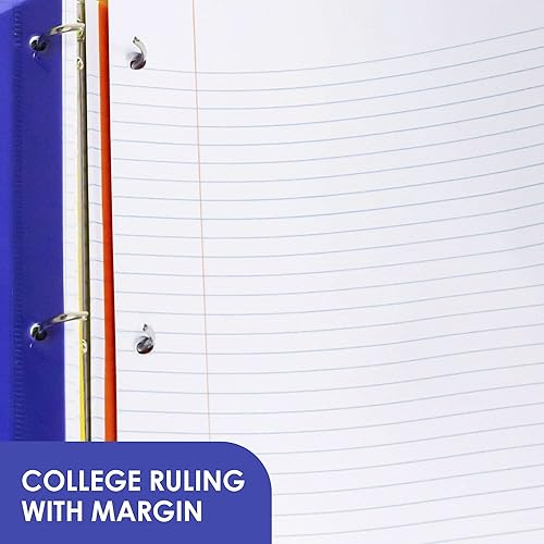 Miniatura 3 de BAZIC - Papel de relleno de hojas sueltas, 100 hojas, con 3 agujeros perforados para carpetas de anillos, para oficina, escuela, estudiantes,