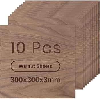 Barydat 12 Pcs 12\ x 12\ Walnut Cherry Wood Plywood 1/8\ Plywood Sheet Barydat 12 Pcs 12\ x 12\ Walnut Cherry Wood Plywood 1/8\ Plywood Sheet