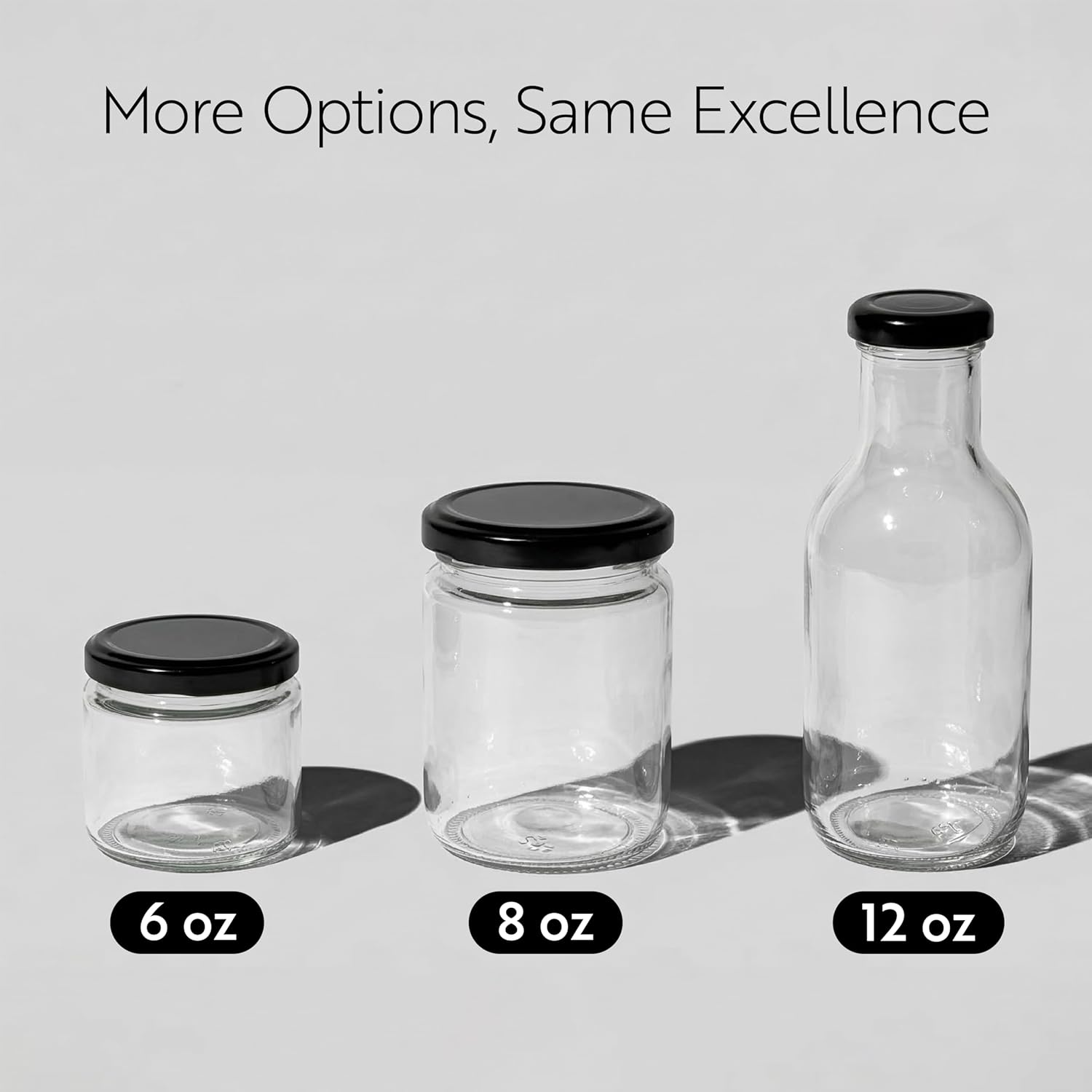 Restaurantware 100 Pack Of Glass Jars, 6 Oz Durable Glass Jars With Lids, Small Mason Jar For Food Reusable Hot And Cold Friendly, For Restaurants And Kitchens, Clear Storage Jar