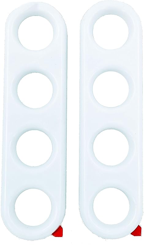 Puxador auxiliar para batente de porta Jam Handle branco com adesivo 3M – Conjunto com 2