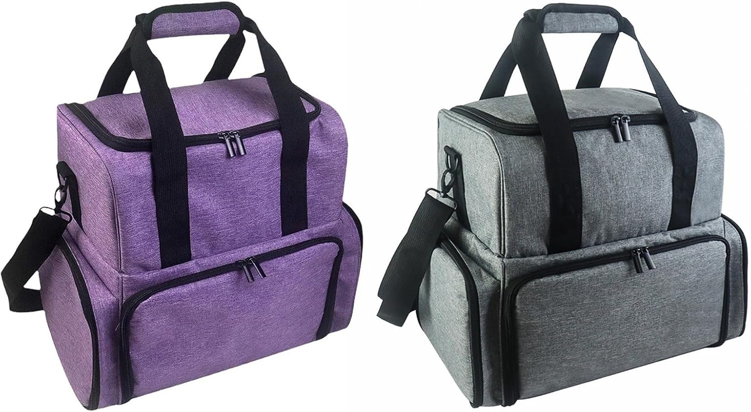 Portable Nails Polish Storage Case for Bottles with Double Layer Manicure Tools Organizers and Nails Dryer Compartment