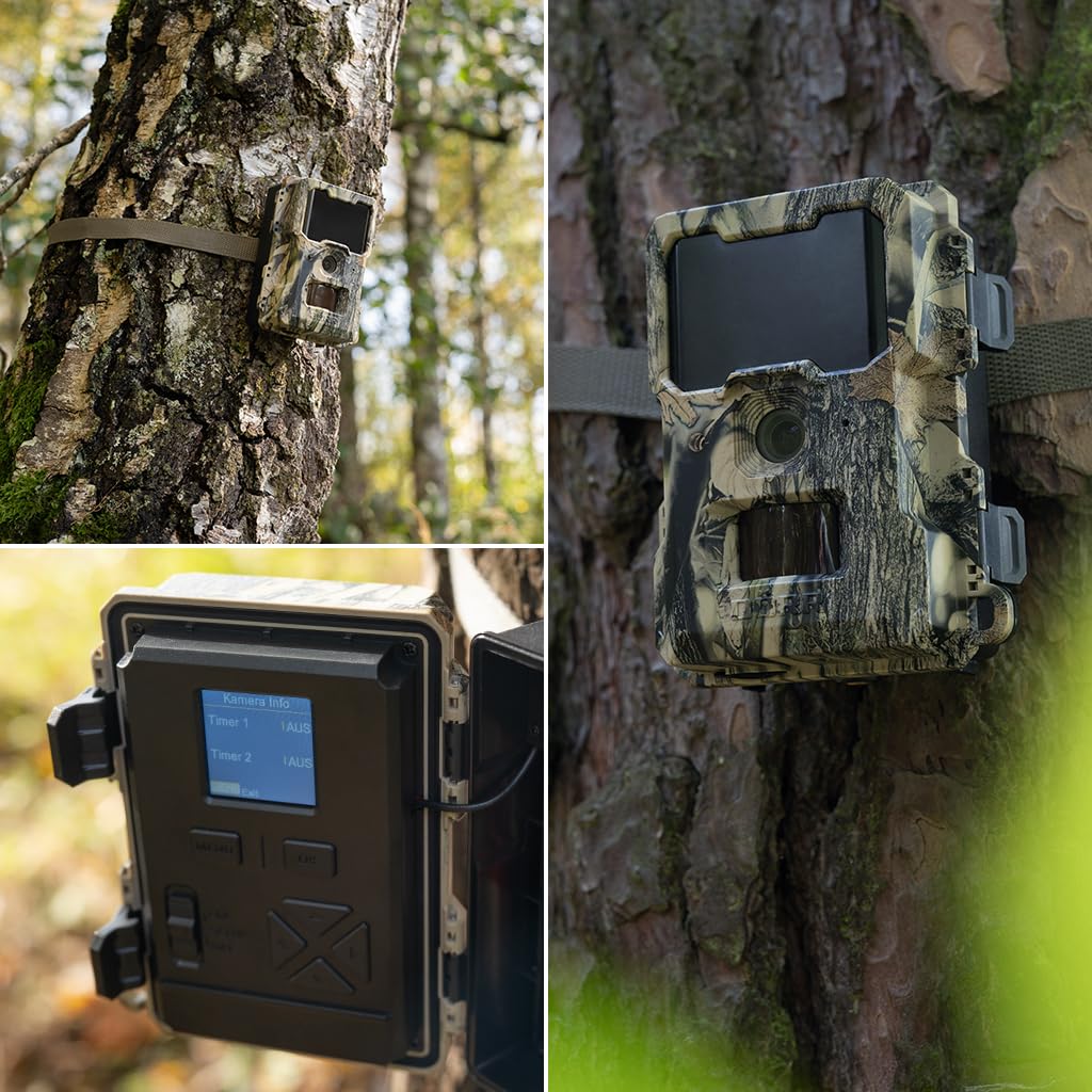 DÖRR Snapshot Mini 5.0 Pro Wildkamera, Überwachungskamera, 5MP Bilder, Full HD1080P Videos, Infrarotblitz 940nm, Fotofalle, Jagdkamera, Bewegungsmelder, scharfe & kontrastreiche Aufnahmen Tag & Nacht