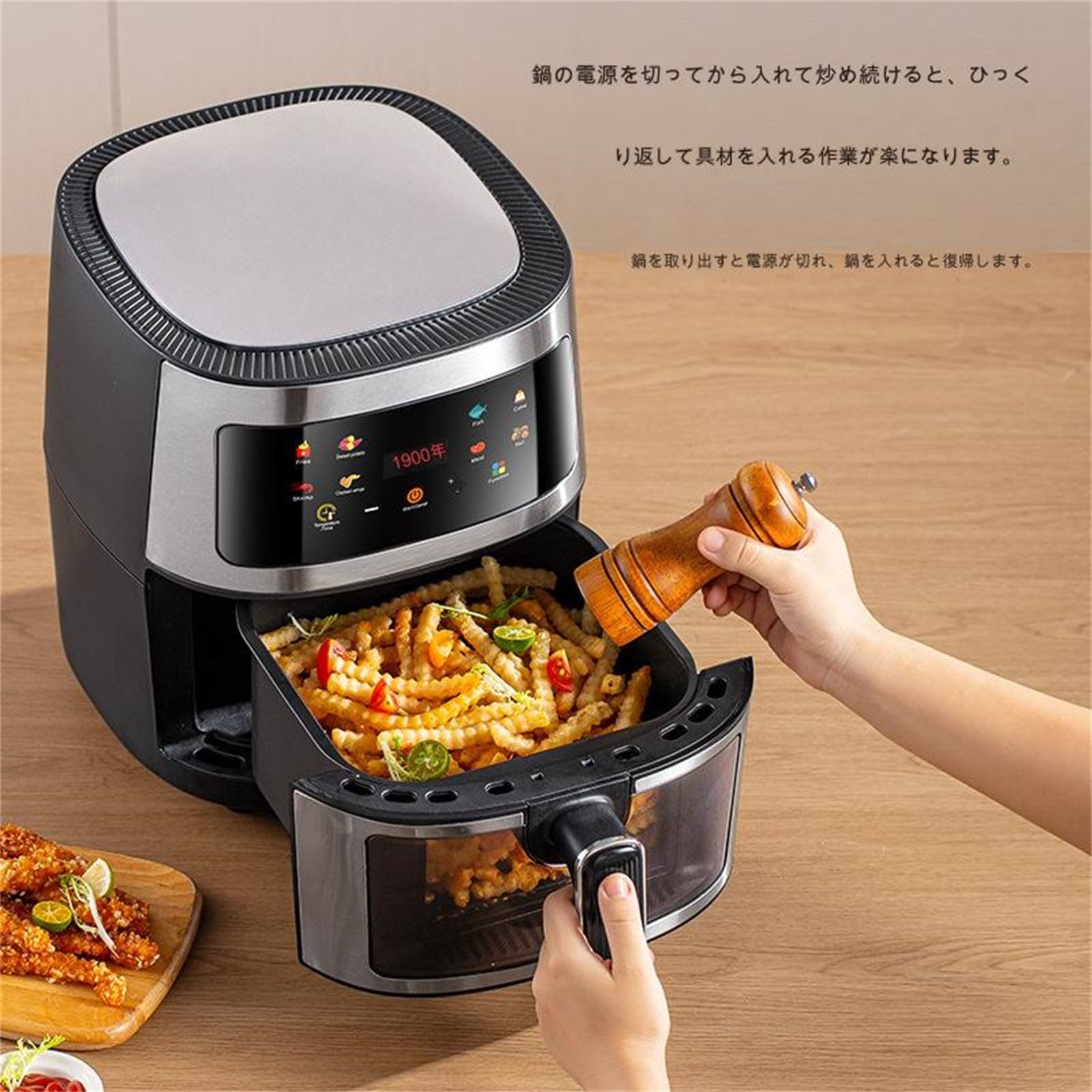 Amazon.co.jp: ノンフライヤー フライヤー ノンオイル5L電気フラ エア