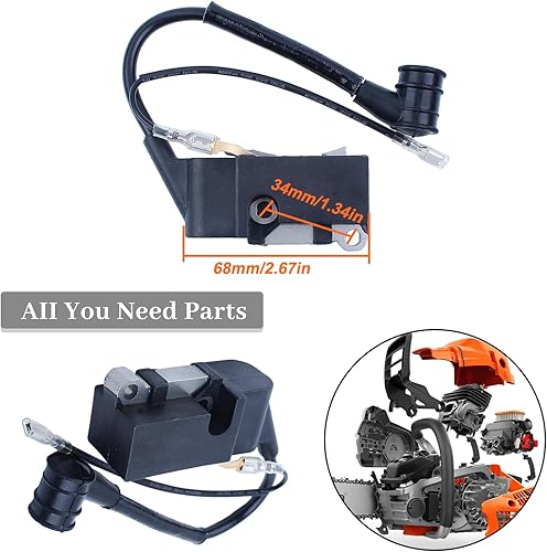 Miniatura 2 de Módulo de bobina de encendido Magneto apto para motosierra china 4500 5200 5800 45cc 52cc 58cc piezas de repuesto