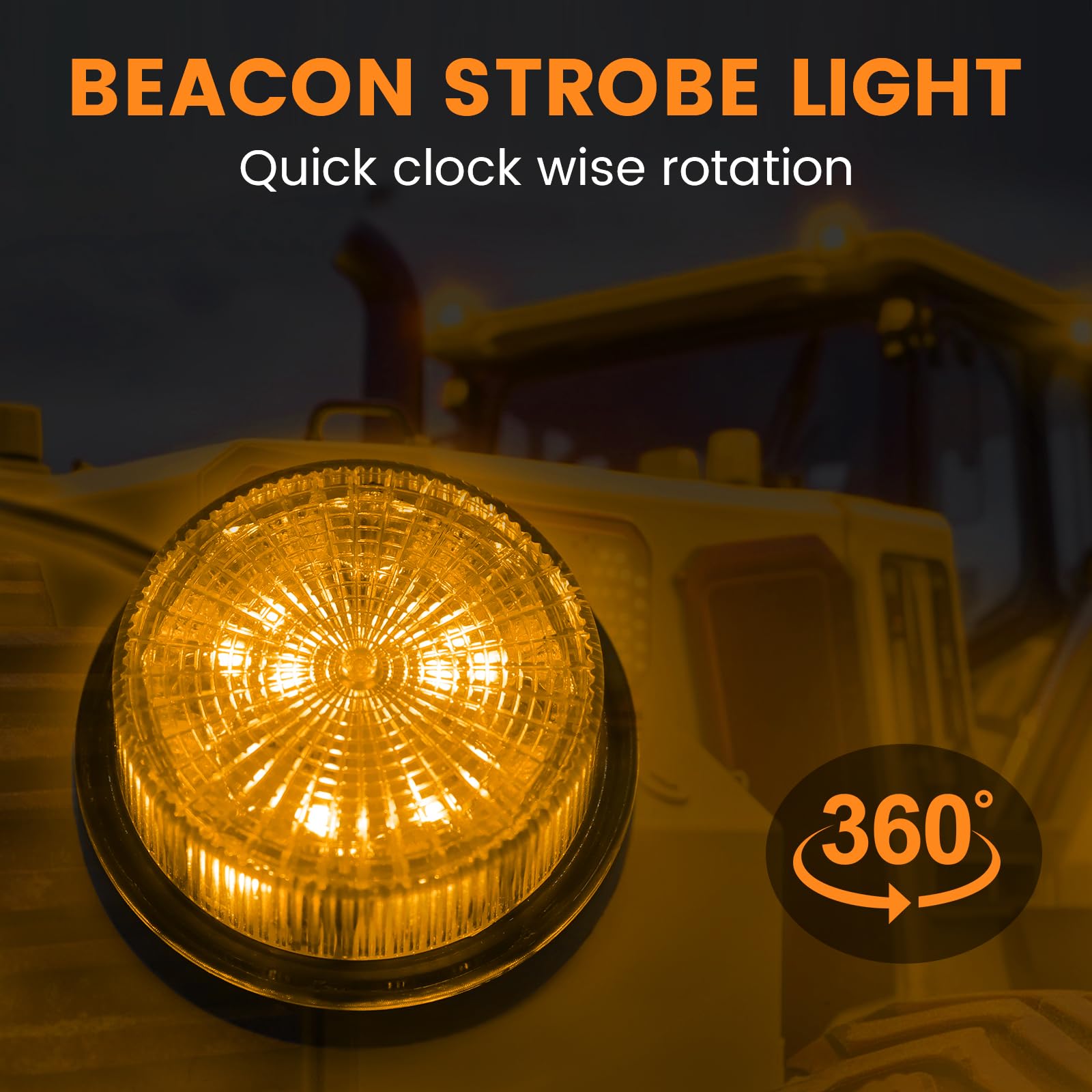Biqing 2PCS Gyrophare LED 12V-24V, Rond Stroboscopique Signalement d'avertissement Lumières 2 Modes de Flash Strobe Beacon Light Pour Voiture Véhicule Camion Remorque Van (Jaune, 2)