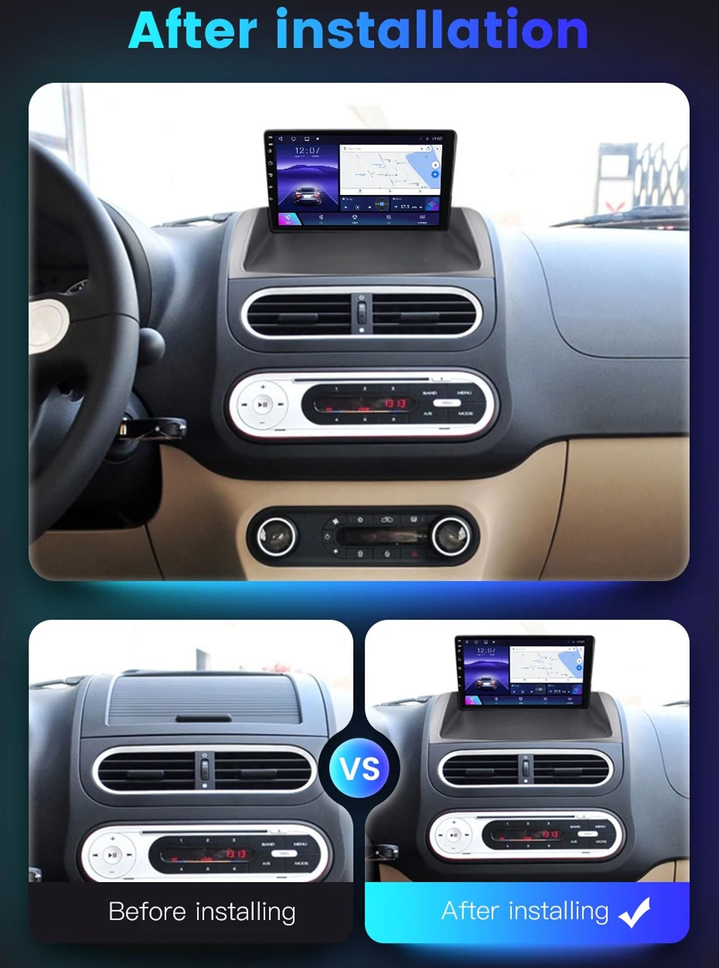 Android 12 radio samochodowe stereo z nawigacją GPS dla Rover MG3 MG 3 2010-2016 9-calowy ekran dotykowy radio samochodowe Bluetooth odtwarzacz multimedialny obsługa 4G / WIFI/Carplay / Android