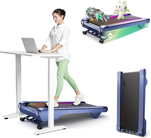 UREVO CyberPad Smart Walking Pad with 14% Auto Incline, Brushless