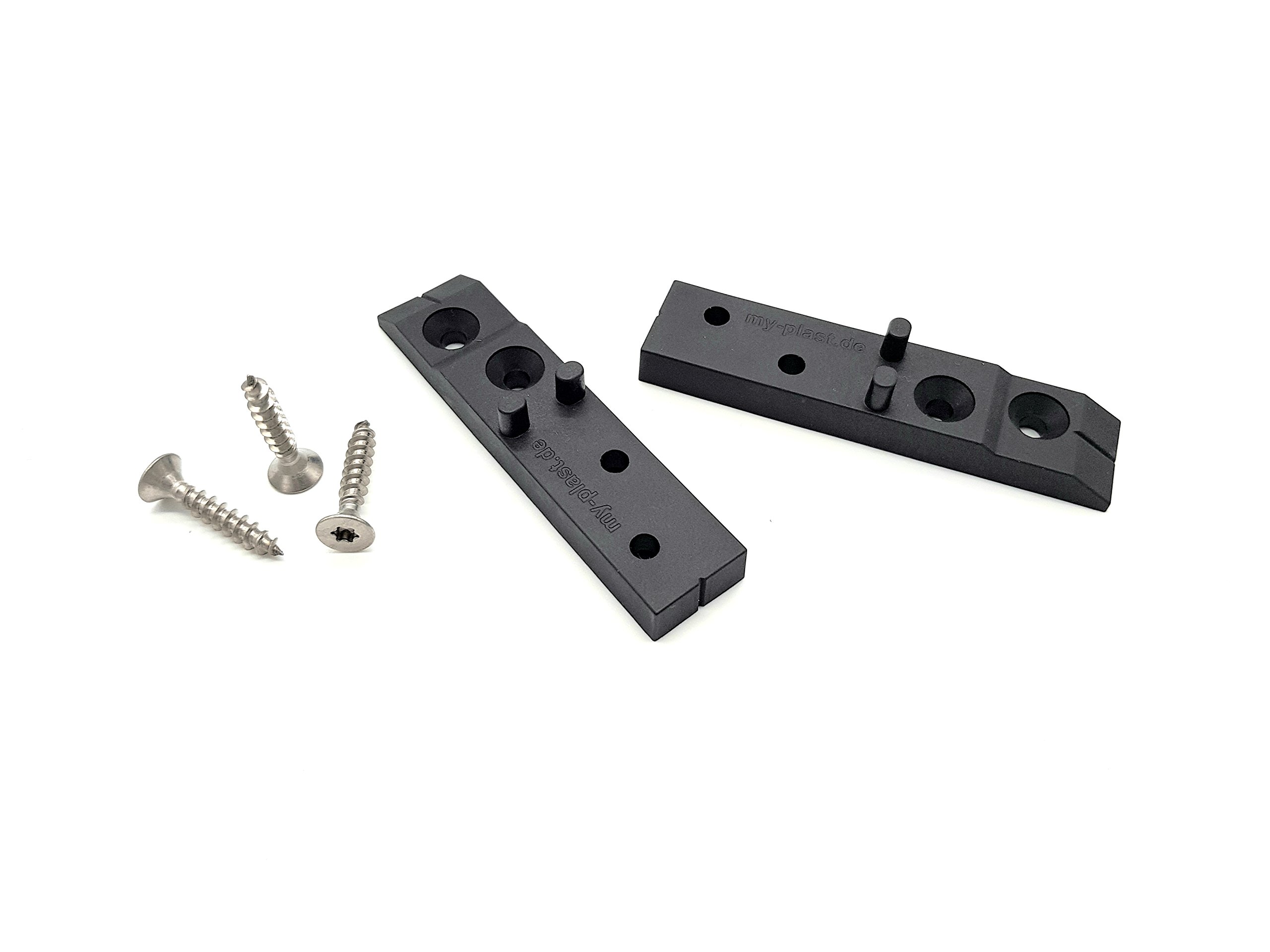 My Plast Terrassen-Abstandhalter – unsichtbarer 4 mm Distanzhalter inkl. V2A Schrauben für ALU und Holz UK, 4 mm, 450 Stück, 9 VPE HOLZ
