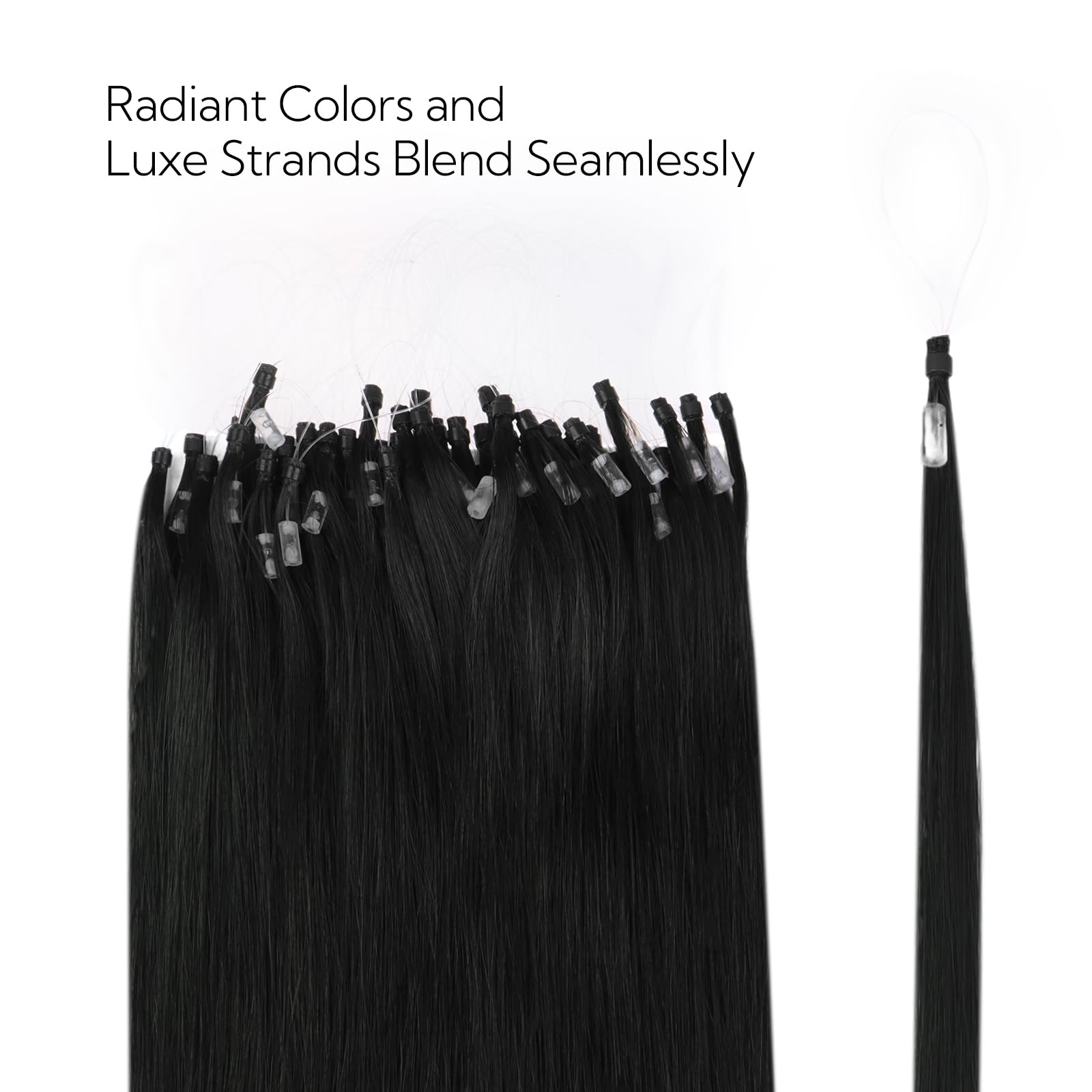 24 Inch Human Hair Micro Bead Extensions Straight Natural Long 50g GOO GOO Micro Link Hair Extensions Real Human Hair 14-24Inch  main image 2
