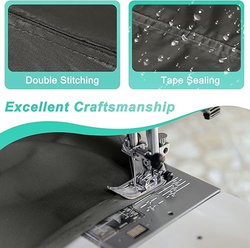 Miniatura 5 de ABCCANOPY Cubierta circular para hoguera, cubierta protectora universal para muebles de exterior, impermeable y a prueba de polvo, cubierta pesada