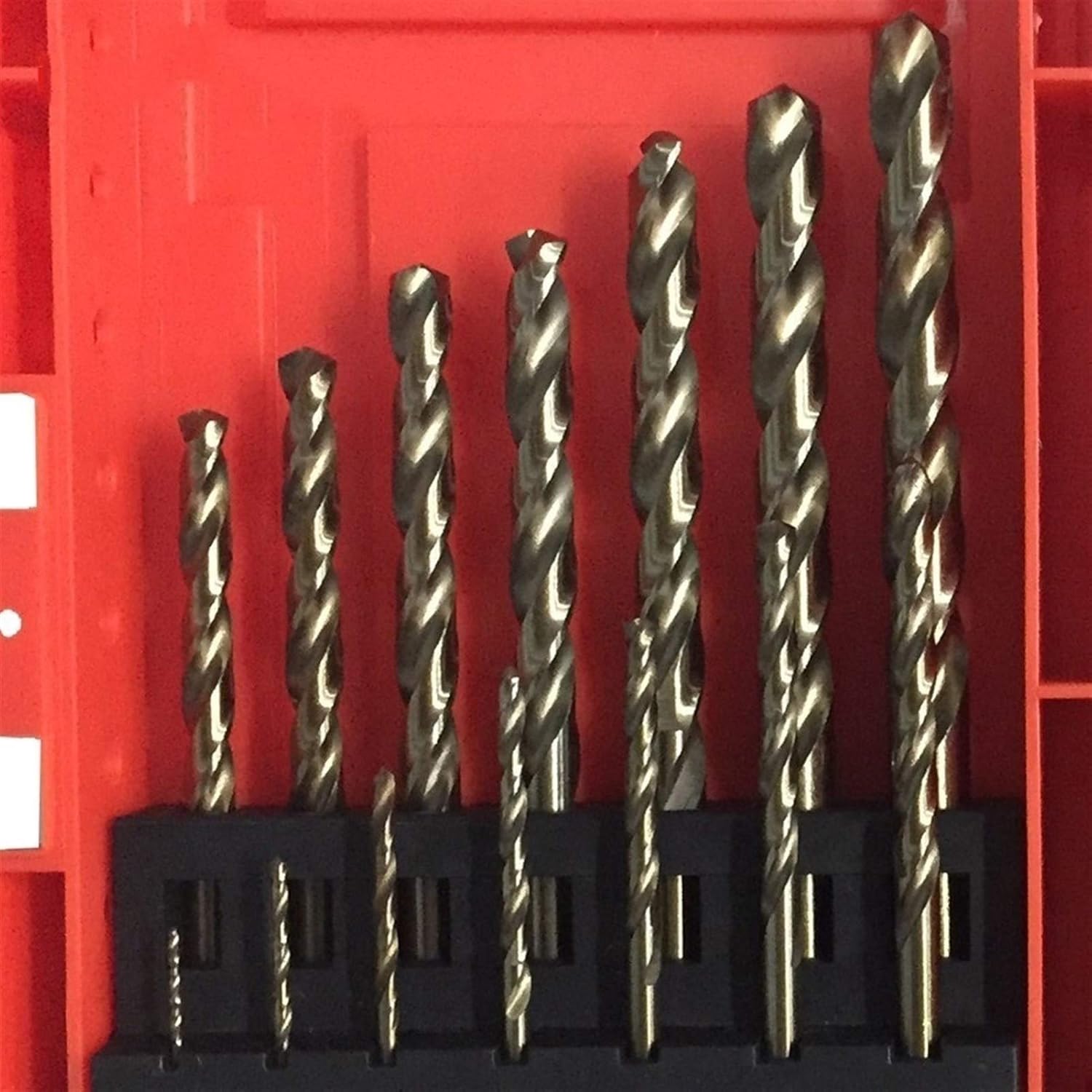 ステンレススチールメタルウッド用19PCS /設定1.0〜10ミリメートルのコバルトドリルビットハイスHSSCO M35スパイラルツ