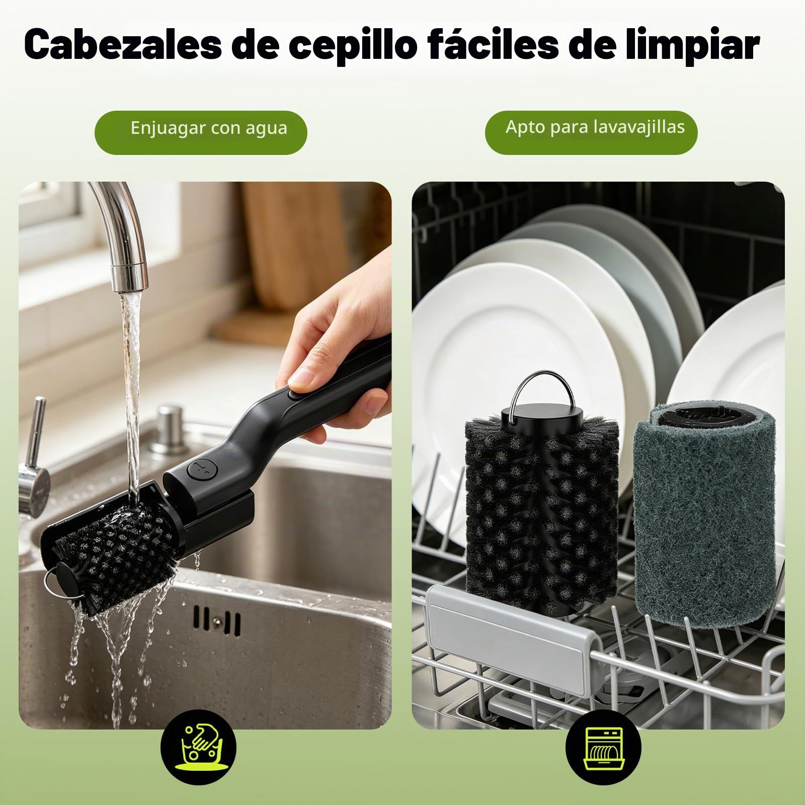 Cepillo Eléctrico para Barbacoa, Cepillo eléctrico para Parrilla con 3 velocidades, 180° Ajustable, 2 Cabezales, 100 Min de Autonomía, Limpiador de Parrilla Inalámbrico para Gas y Carbón