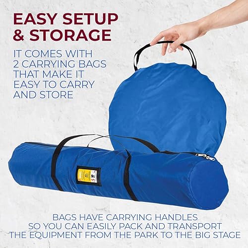 Miniatura 5 de CHEERING PET Premium Dog Agility Equipment Set 5 Pieces of Dog Training Fun Tunnel Dog Jump Hoop Weave Poles and Easy Carry Case Indoor or Outdoor