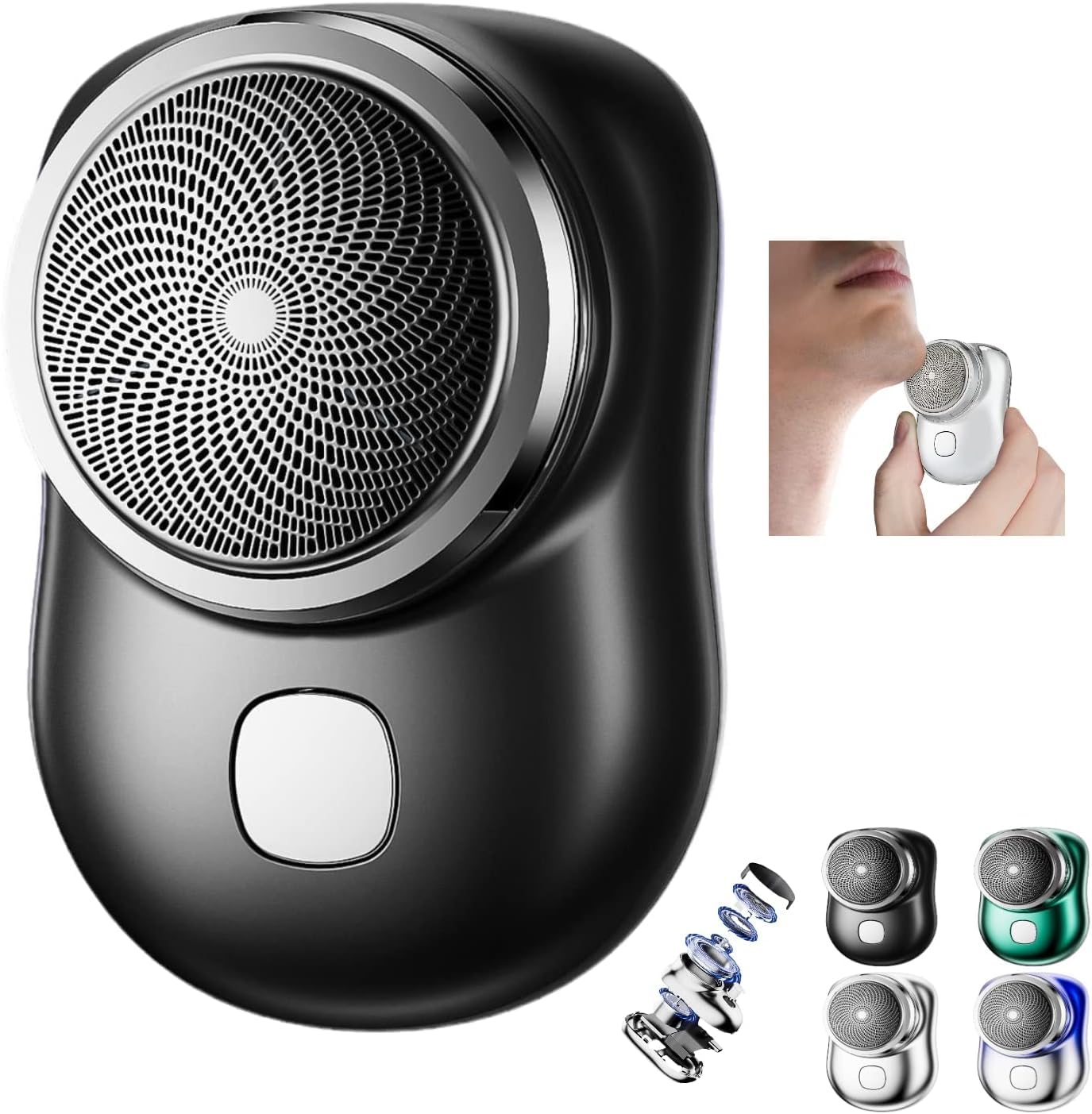 Radhey Enterprise Mini Portable Electric Shaver, New Pocket Shave, Magic USB Mini Razor For Men, Rechargeable Travel Razor (Black)-picture-10
