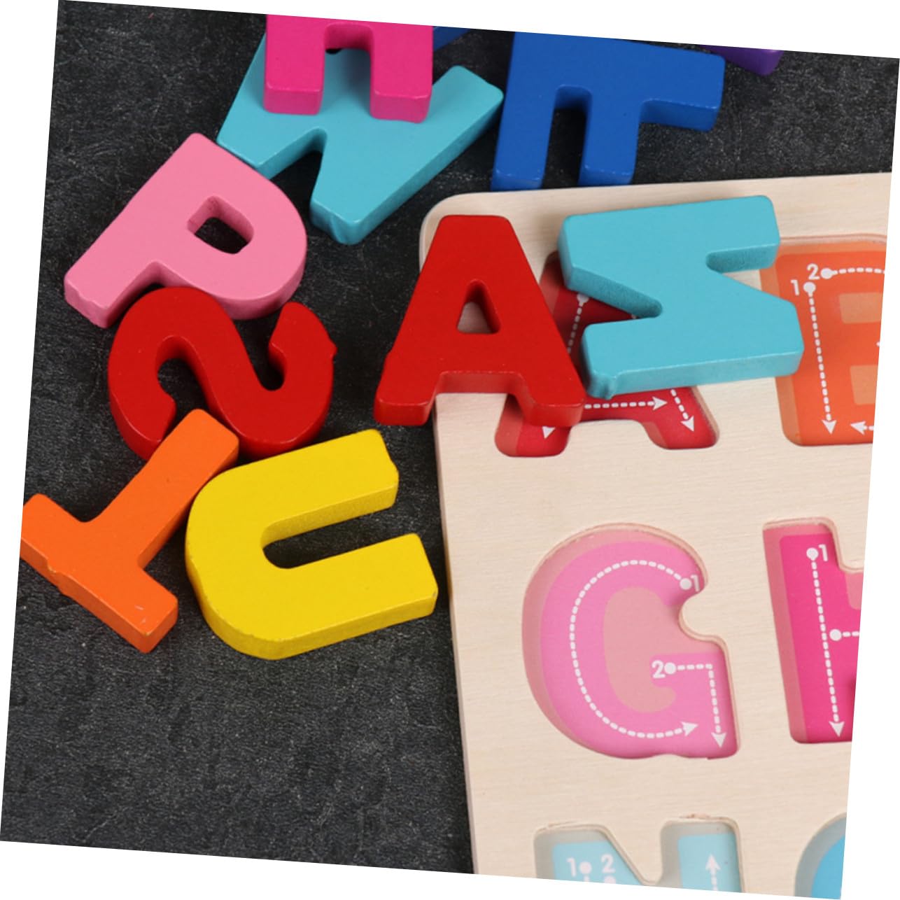 iplusmile Puzzle Educativo in Legno per Alfabetico e Numerico Colorato con Simboli Matematici Gioco Didattico per Sviluppo e Coordinazione Mano-occhio