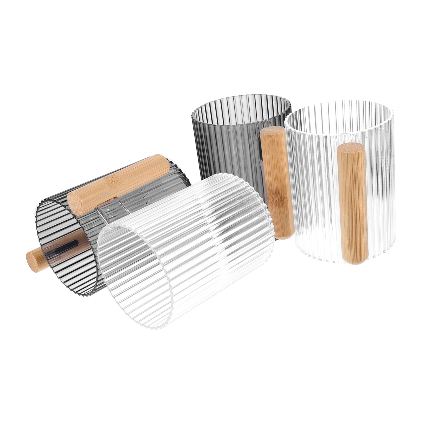 HOLIDYOYO Toothbrush Cups 4 Pack Brush Holder for Bathroom Reusable Travel Cups for Brushing