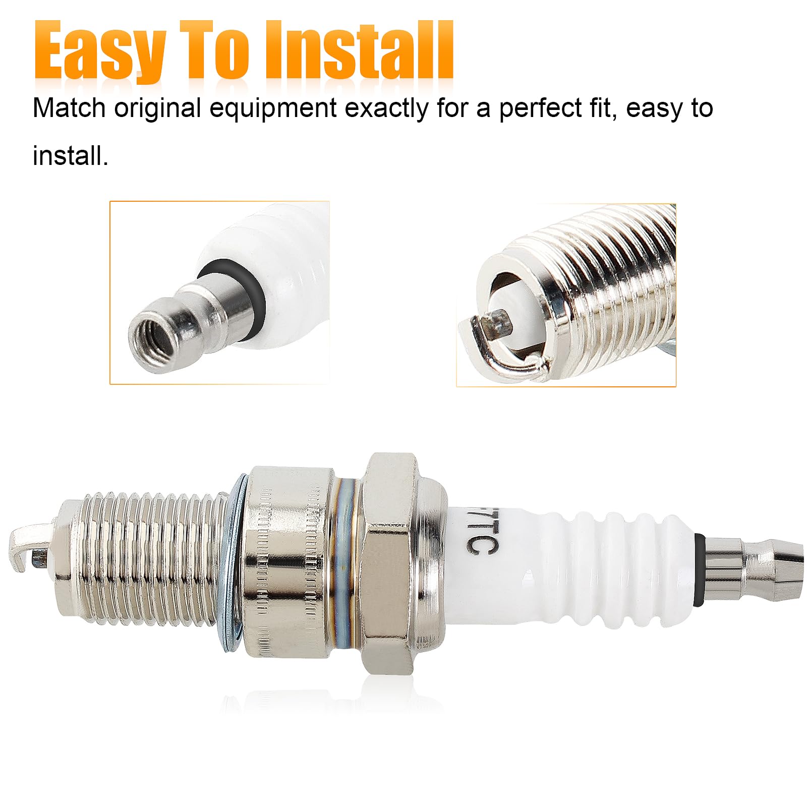 Lot 5 Bougies D'Allumage F7TC/F6TC Pour Moteurs Honda - Compatible GCV160, GCV190, GX200, Tondeuses, Génis