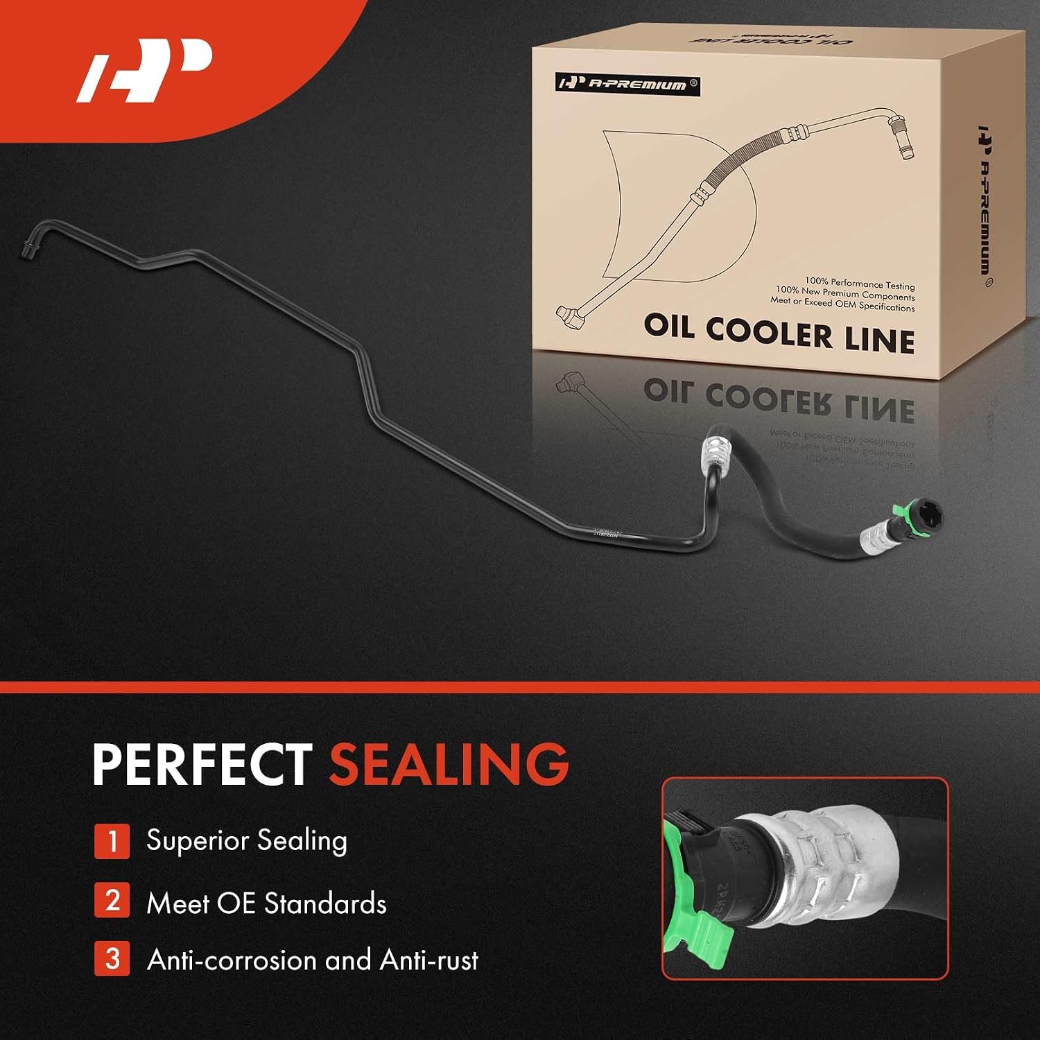 A-Premium Inlet Automatic Transmission Oil Cooler Line Hose Assembly Compatible with BMW E46 Series 325i 325xi 330i 330xi 2006, E89 Series Z4 2009-2010, 3.0L