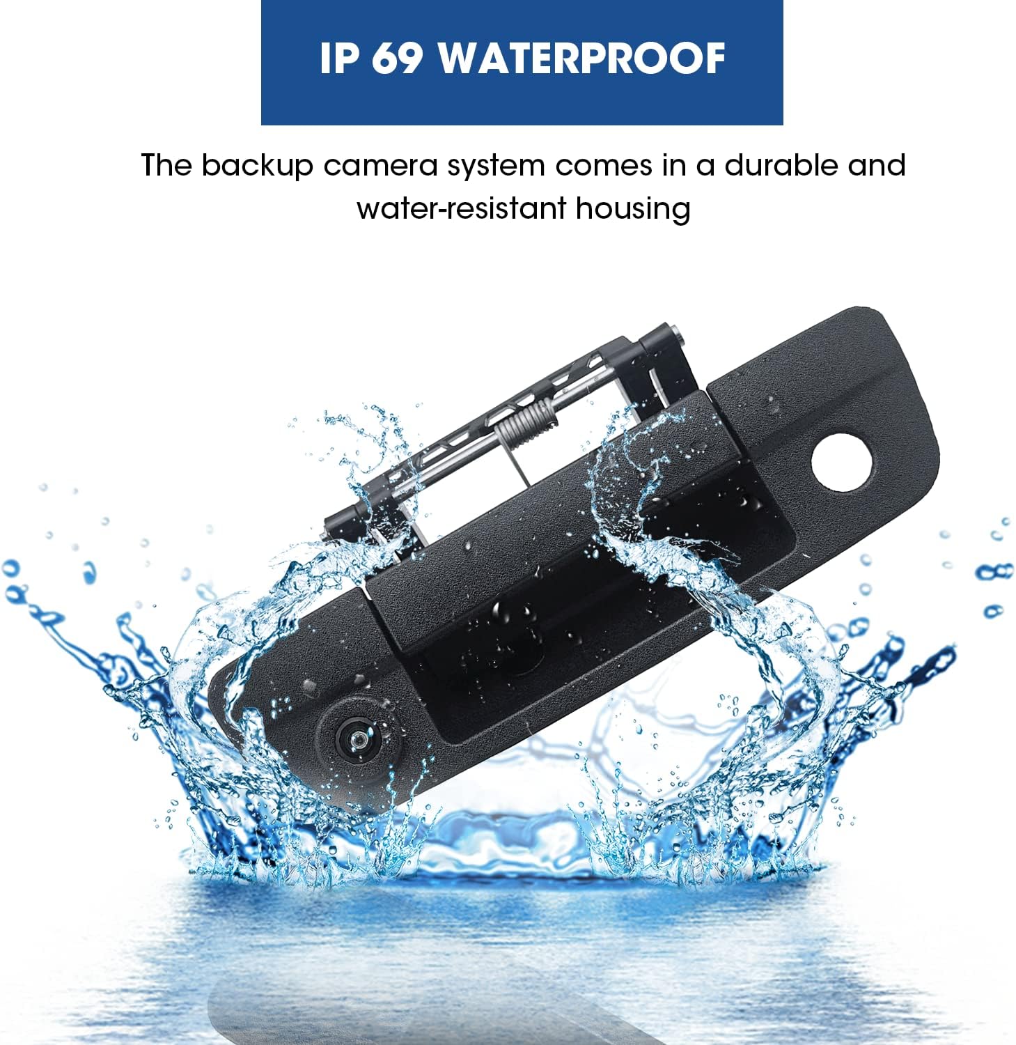 Tailgate Handle with Rearview Backup Camera Compatible for Dodge Ram 1500(Years 2009-2017),2500 3500 (Years 2010-2017), RCA Connector