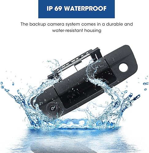 Miniatura 2 de Manija de puerta trasera con cámara de respaldo de visión trasera compatible con Dodge Ram 1500 (años 2009-2017), 2500 3500 (años 2010-2017),