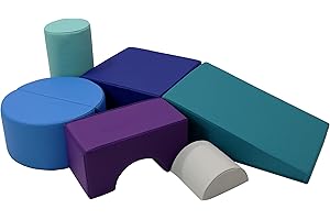 FDP Playtime and Climb Soft Play Set - 6-Piece Baby Climbing Blocks...
