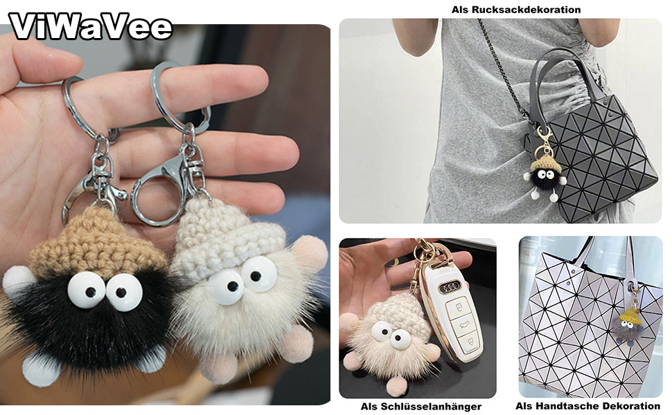1 Ensemble Panda Mignon Porte-Clés De Voiture Femme Téléphone