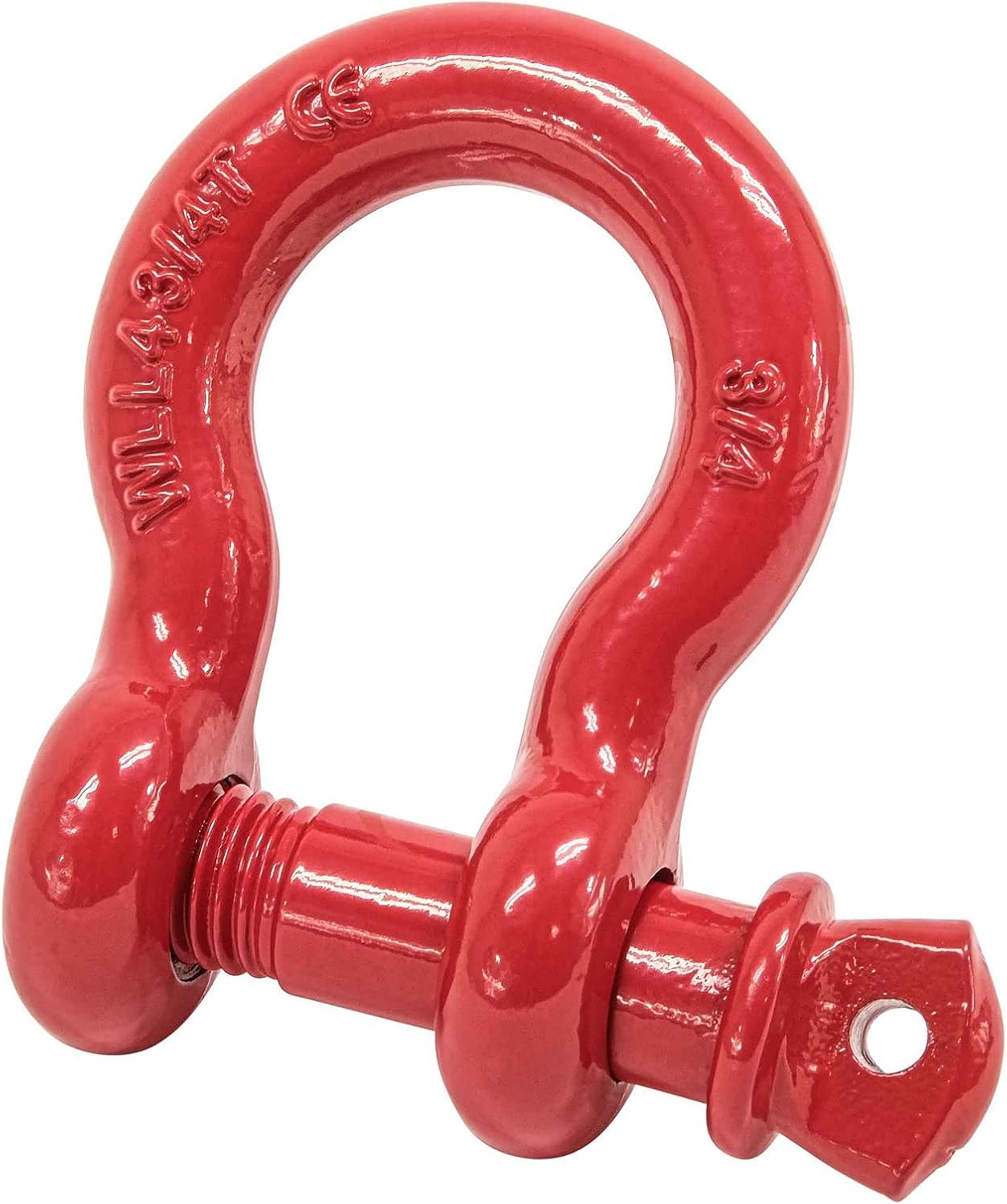 Mytee Products 3/4" Anchor Shackle Forged Carbon Steel w/Alloy Screw Pin WLL # 4.75 Tons (9,500 lbs) | Double Rust Protection Heavy Duty D Ring Shackle for Towing, Rigging & Vehicle Recovery (4 Pack)