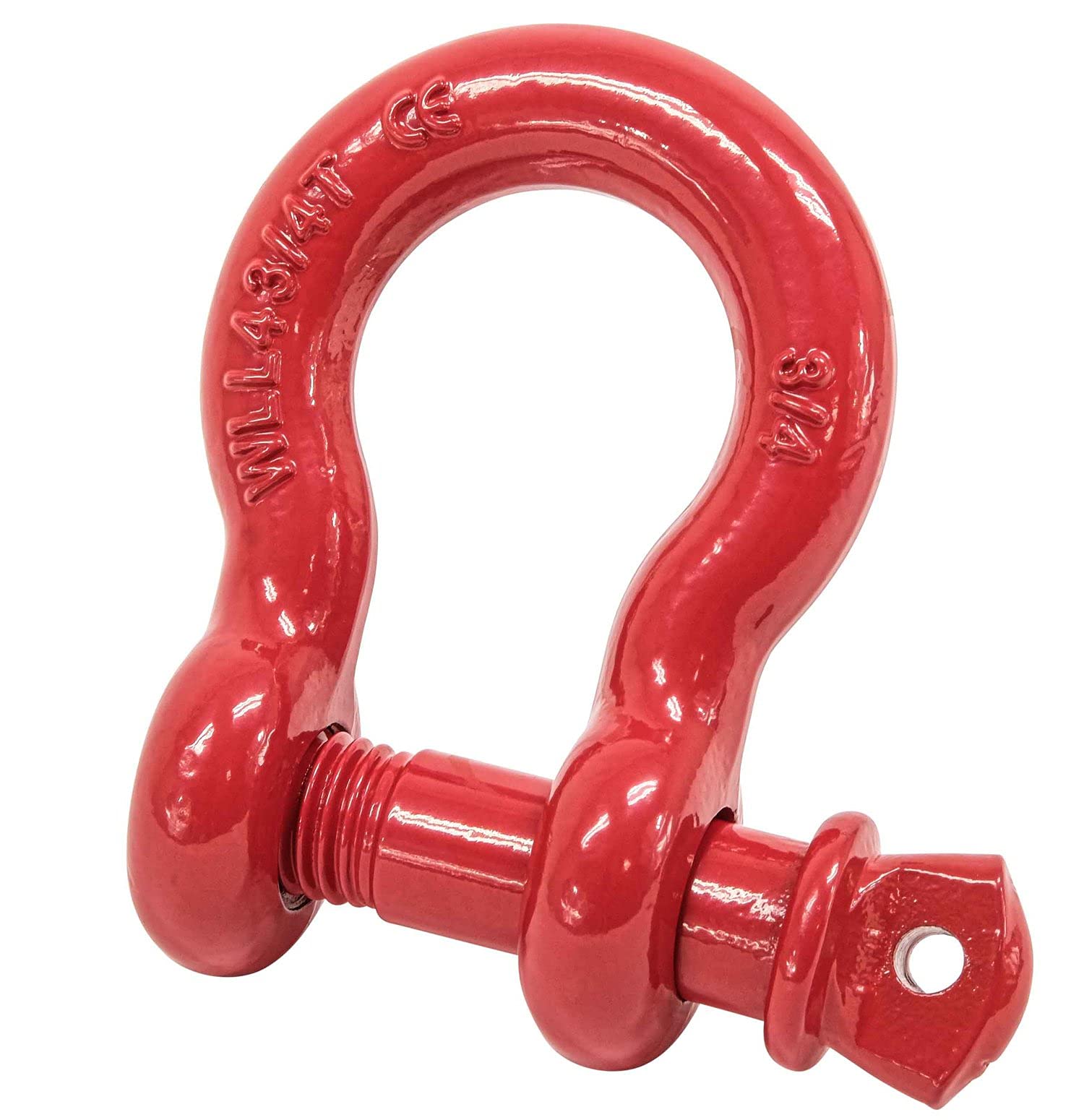 Mytee Products Grillo di ancoraggio da 1,9 cm in acciaio al carbonio forgiato con perno a vite in lega WLL # 4,75 tonnellate (4,3 kg) | Doppia protezione dalla ruggine resistente anello a D per