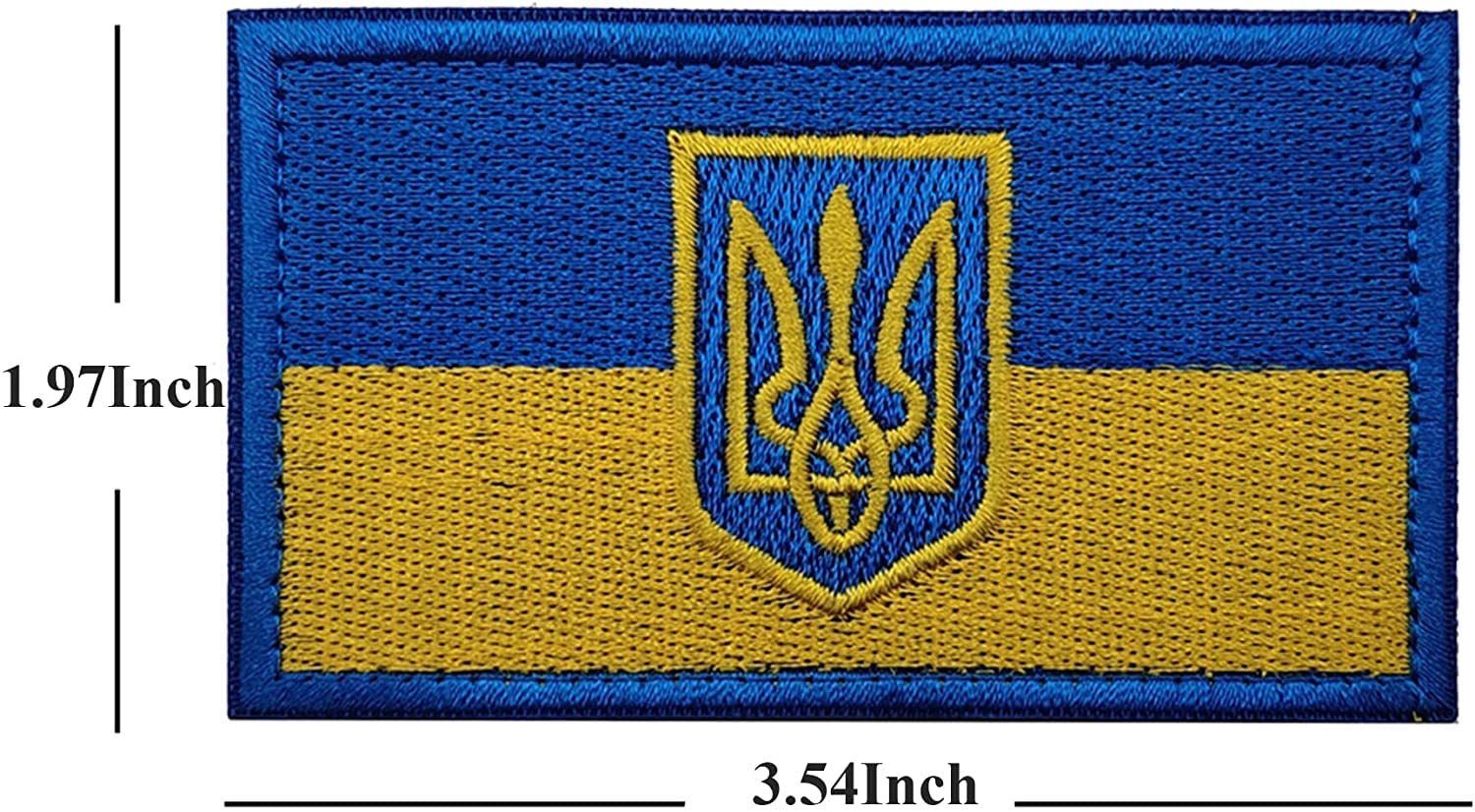 Écusson Brodé Drapeau De L'Ukraine Avec Armoiries Tryzub Patch Insigne
