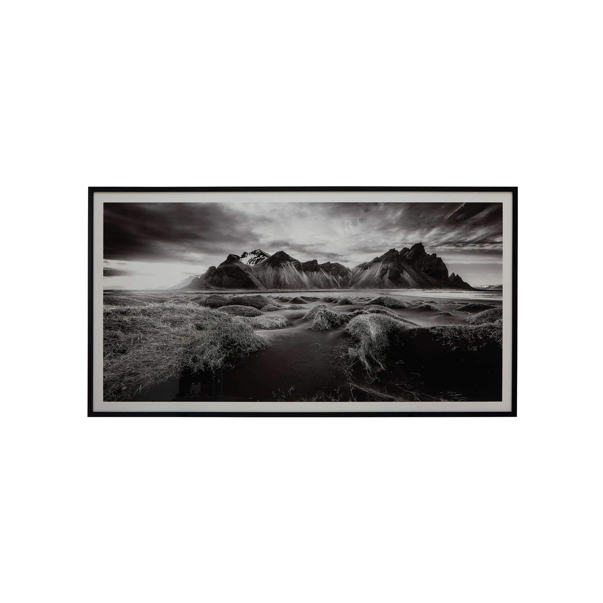 Signature Design by Ashley Delstone Contemporary Rectangular Landscape Framed Print Wall Art, 87 x 46 Inches, Black & White