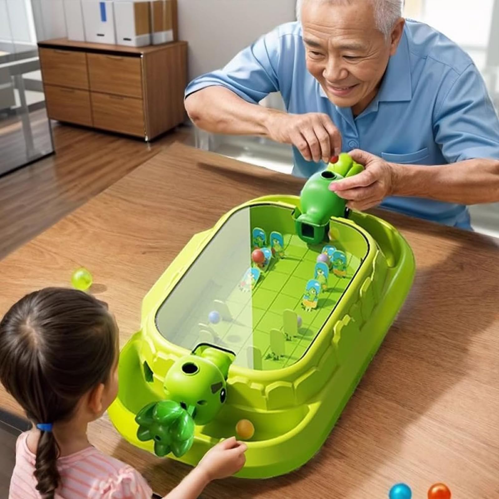 Flipper pour Enfants, Jeu de Bataille de Dinosaure P-inball, Jeu de Flipper Excitant, Jouet éducatif pour Le développement des compétences motrices Fines, divertisse Shooter + 60 Rounds + Battle Disc