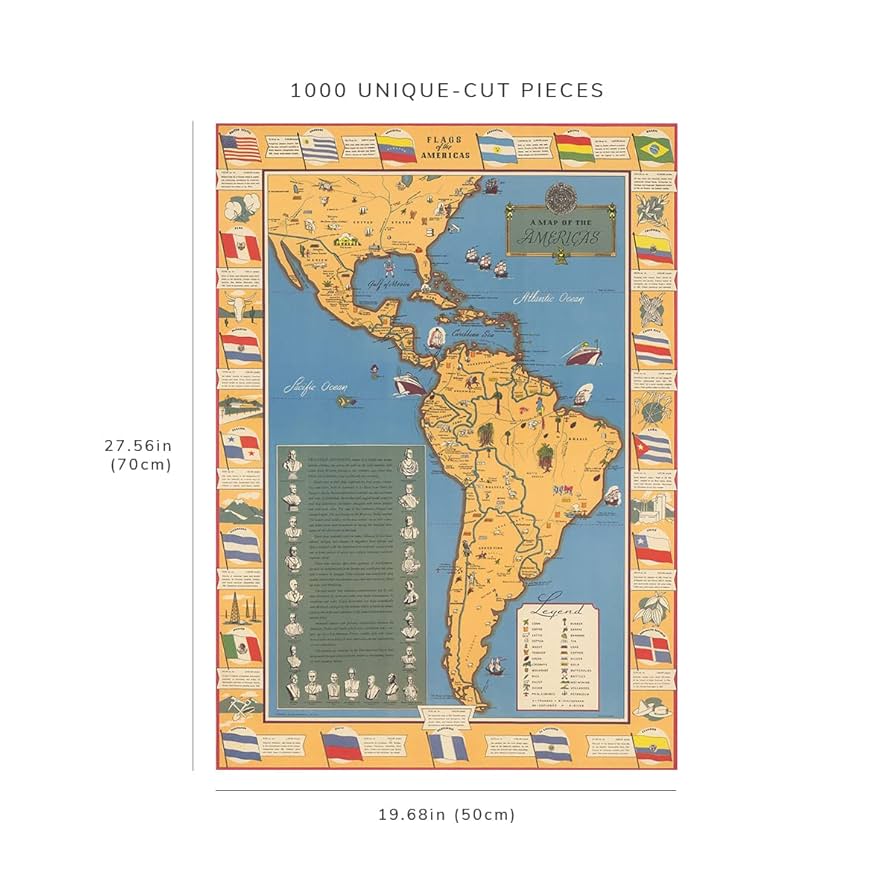 Amazon | 1000ピース ジグソーパズル | 1940 アメリカの地図