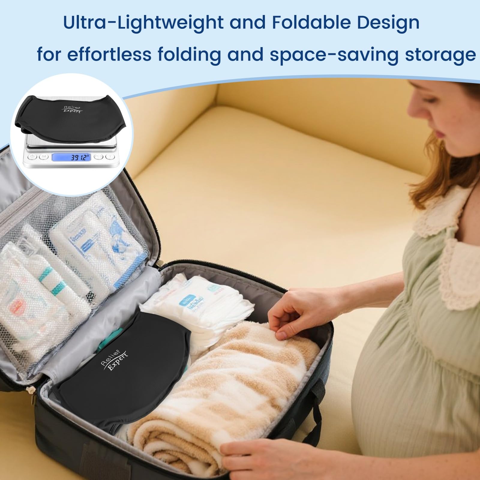 Relief Expert Paquete de hielo para sección C para postoperatorio, faja abdominal imprescindible para recuperación de sección C, paquetes de hielo de gel para aliviar el dolor de la sección C después
