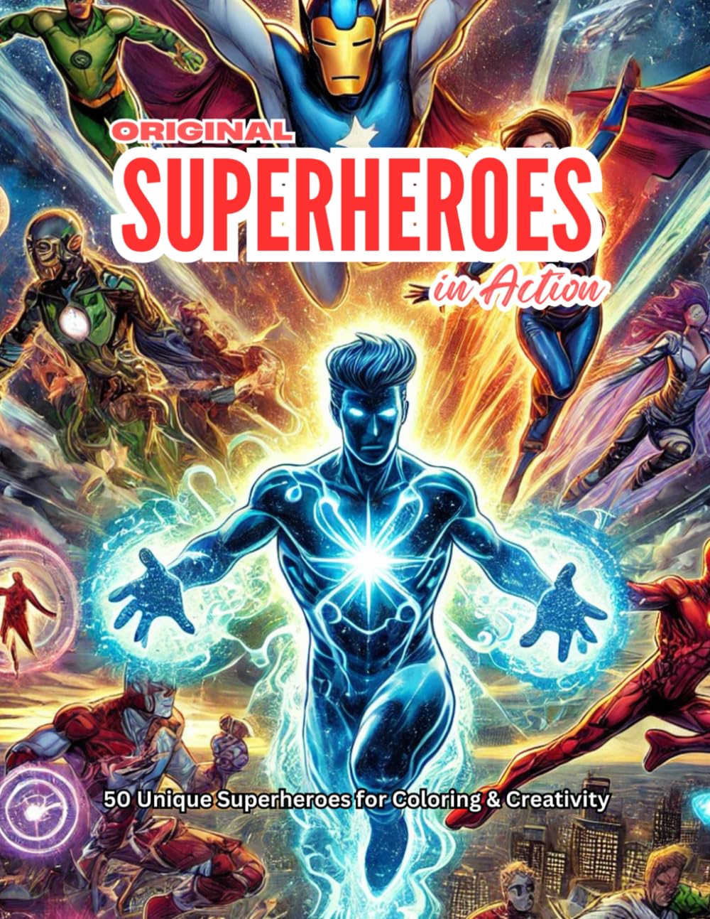 Original Superheroes in Action: A Coloring Adventure for All Ages: Unleash Your Creativity with Bold, Action-Packed Superheroes Ready for Your Colors!