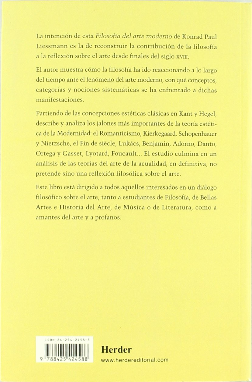 Filosofía del arte moderno (fuera de colección)