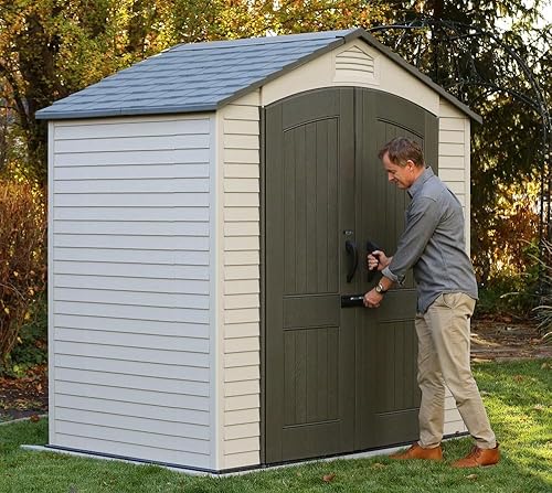 Miniatura 3 de Lifetime Gabinete de almacenamiento 7 x 4.5 pies Cobertizo exterior de jardín
