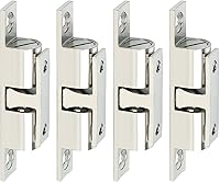Alise Adjustable Double Roller Catch Cabinet Latches - Solid Brass Tension Latches, 67mm Pack of 4, Silver Finish