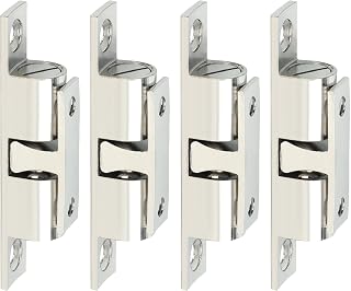 Alise Adjustable Double Roller Catch Cabinet Latches - Solid Brass Tension Latches, 67mm Pack of 4, Silver Finish