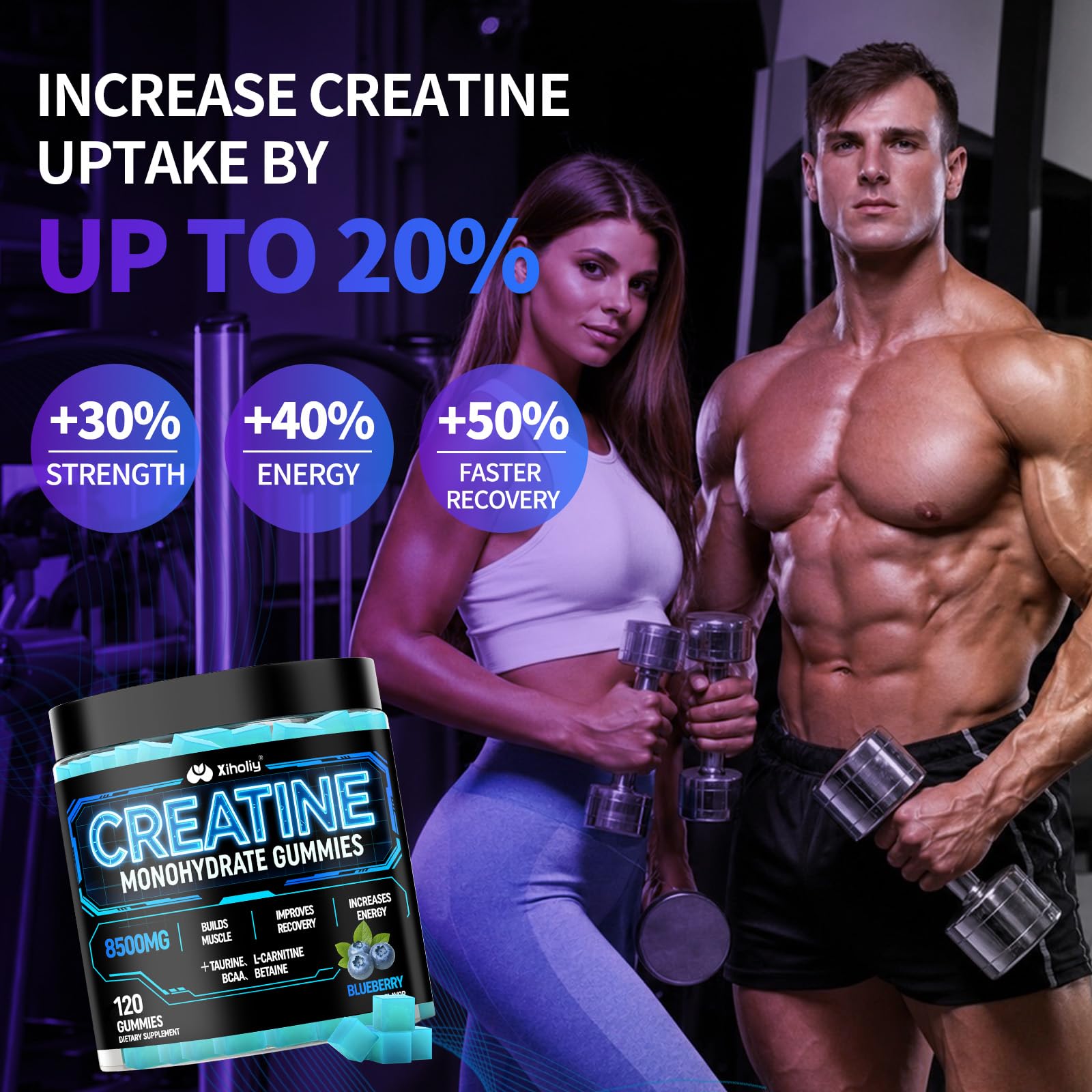 Creatine Monohydrate Gummies for Men & Women - Creatine Gummies Complex — Amazon image 6