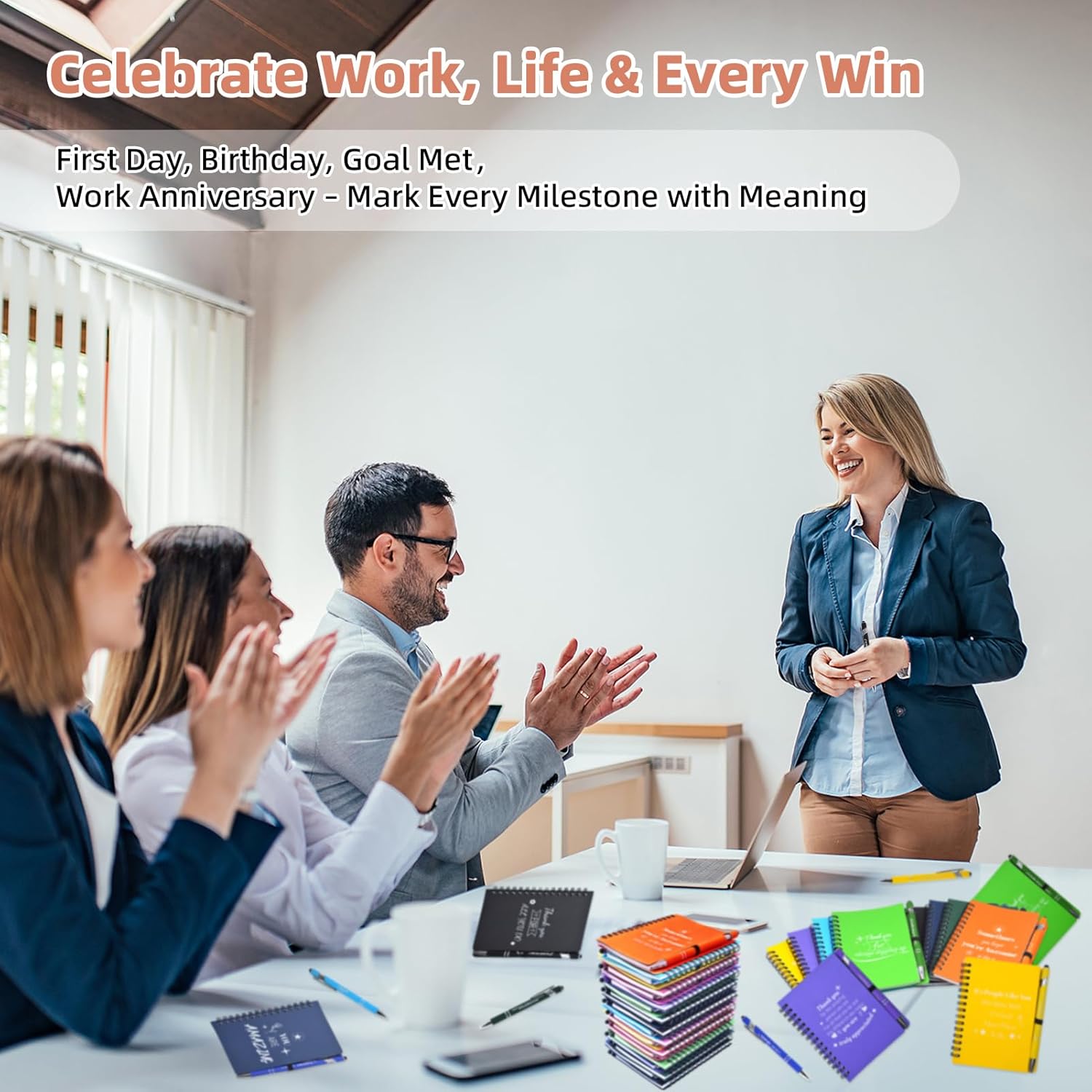 40 Pcs/20 Sets Employee Appreciation Gifts Bulk, Inspirational Notebooks with Motivational Pens for Staff, Thank You Gifts for Coworkers, Teachers,Team, Nurse, DSP, Office, School, Christmas - Image 6