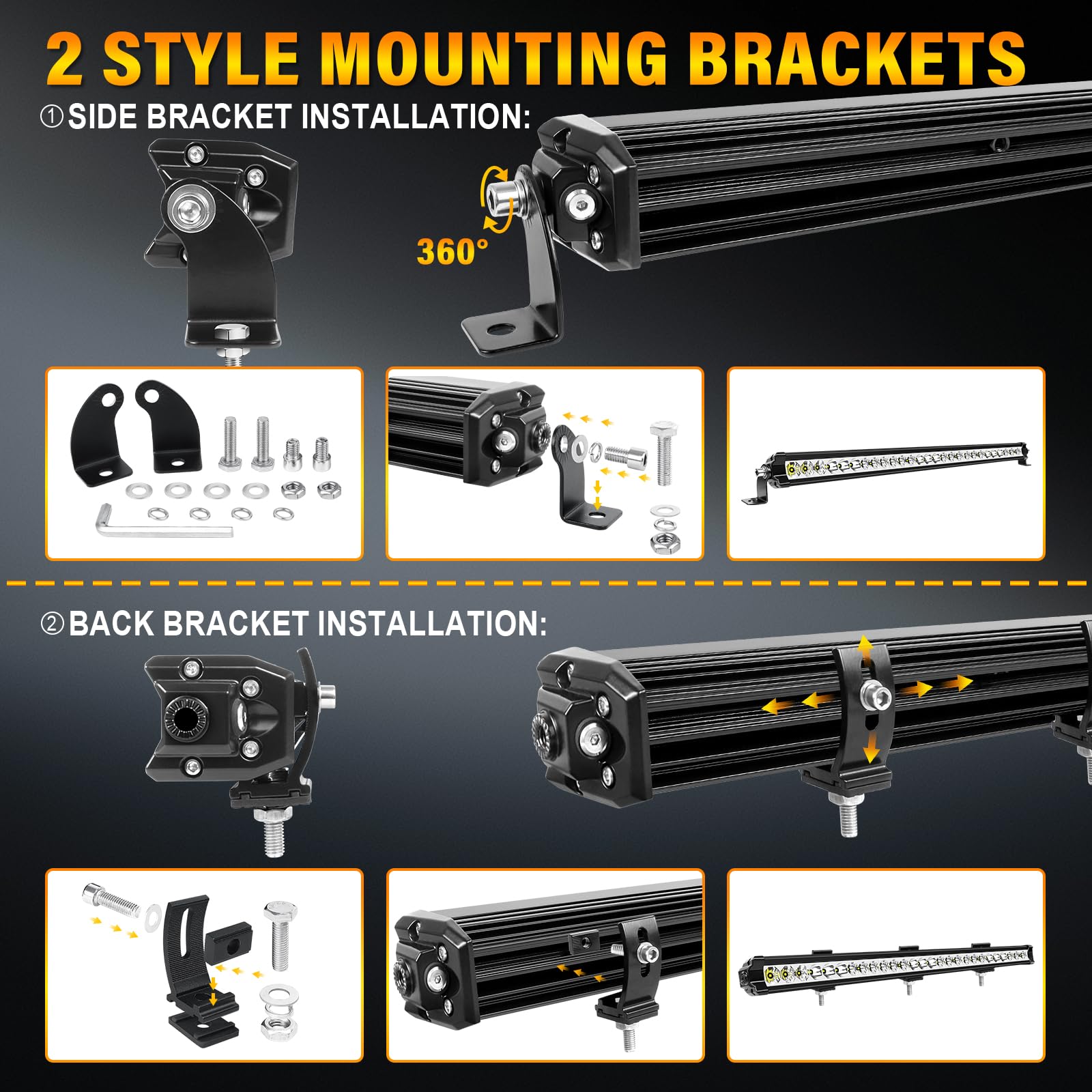 SKYWORLD 1 szt. 11 cali 90 W 12 V 24 V 11 cali prosty pasek świetlny LED listwa świetlna łodzi listwa świetlna do samochodów ciężarowych SUV-ów 4x4 ATV, UTV, 4WD