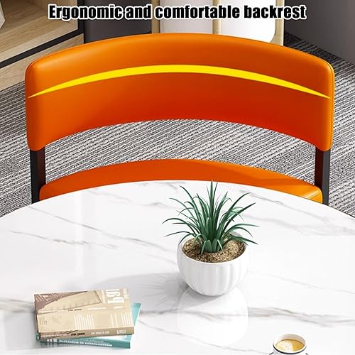 Miniatura 6 de YVYKFZD Juego de mesa de comedor redonda, juego de mesa y silla de club para oficina, sala de recepción, mesa de conferencia de café simple para 4