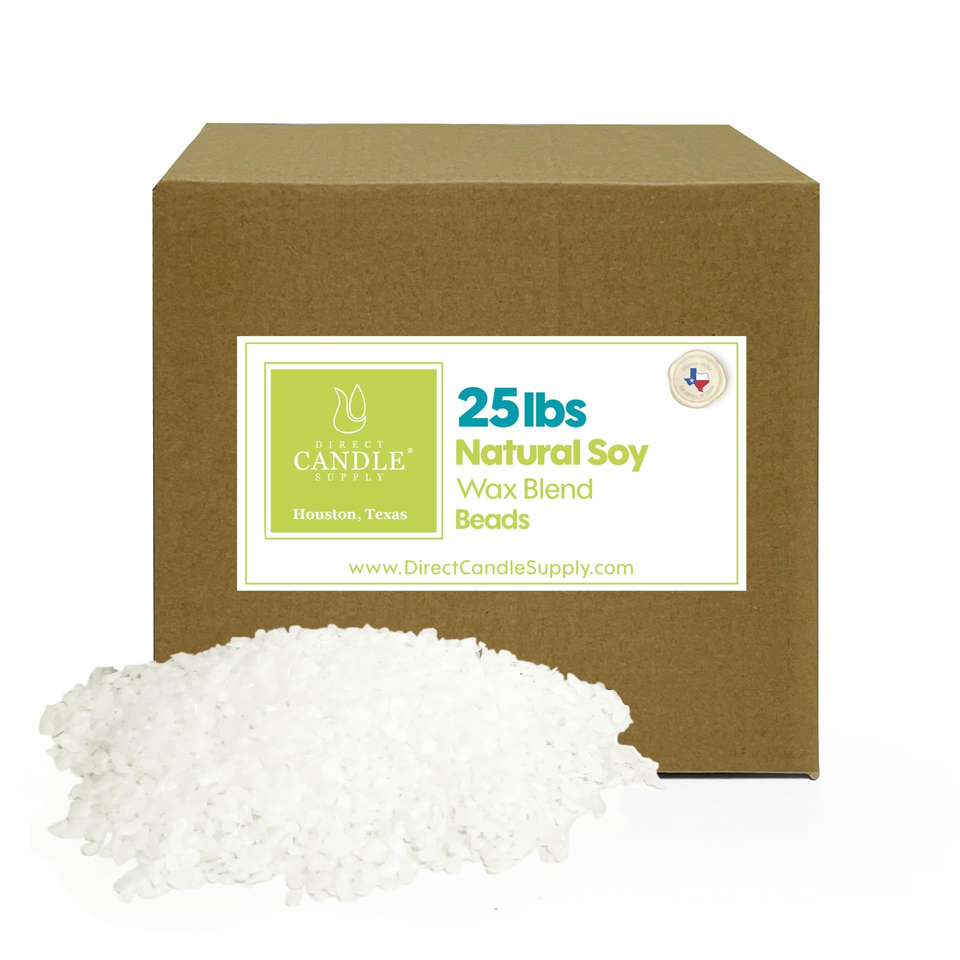Cuentas de cera de soja para hacer velas, pastillas de cera de soja de 25 libras, mezcla suave para formulación de fragancia de alta carga, suministros para hacer velas