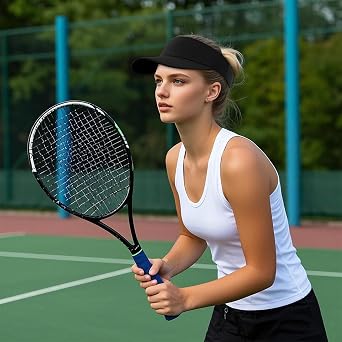 Topbuti 2 Pcs Visors for Women Men Sports Sun Visor Hats Cotton Tennis Golf Visor Hat UV Protection Summer Beach Baseball Cap